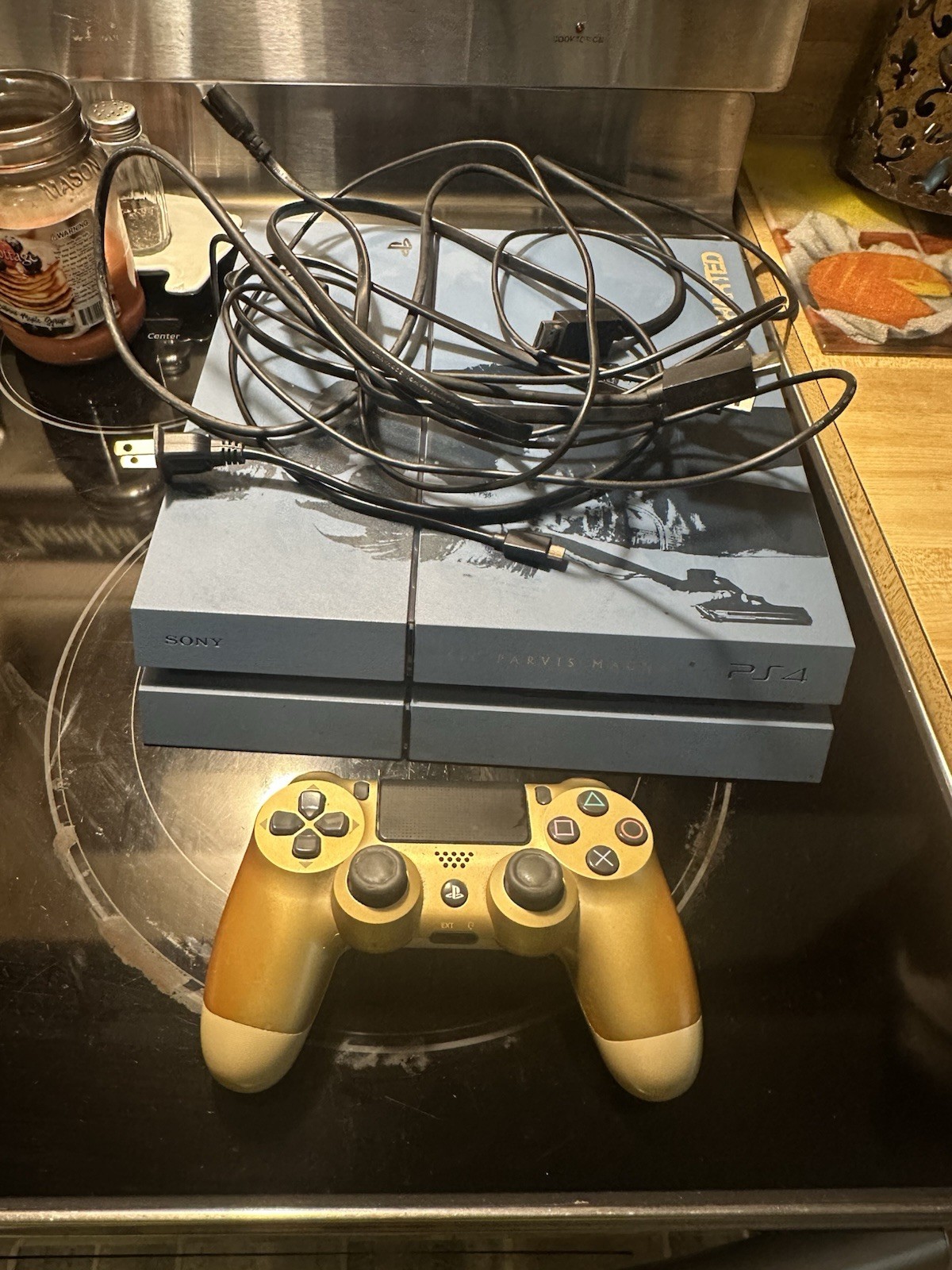 Sony PlayStation 4 Uncharted 4 Limited Edition Blue Gold Console with Controller