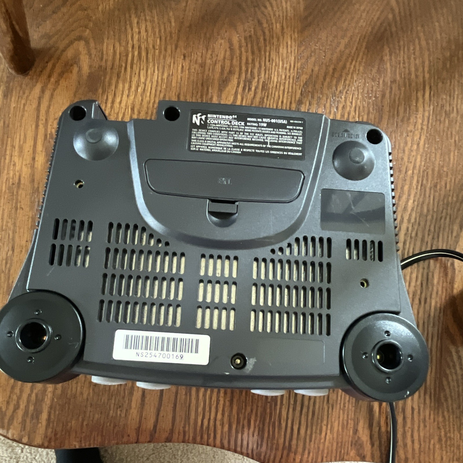 Nintendo 64 N64 Gray Console/Power Supplu Only. Tested and Working.