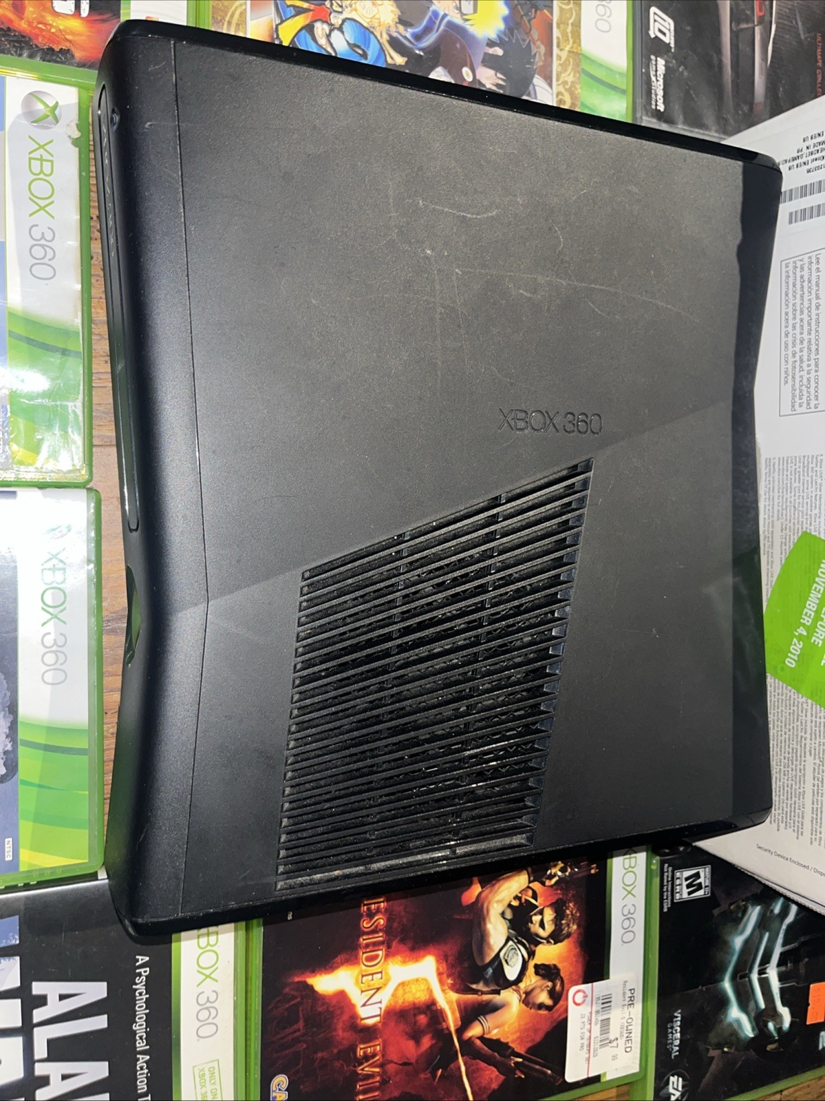 Microsoft Xbox 360 S 250gb Slim & Games – Console Box Cords Kinect Lot Bundle