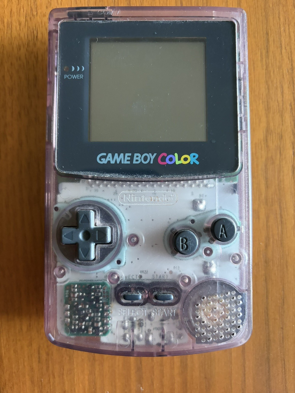Nintendo Game Boy Color Clear Purple Atomic System Only Tested And Working