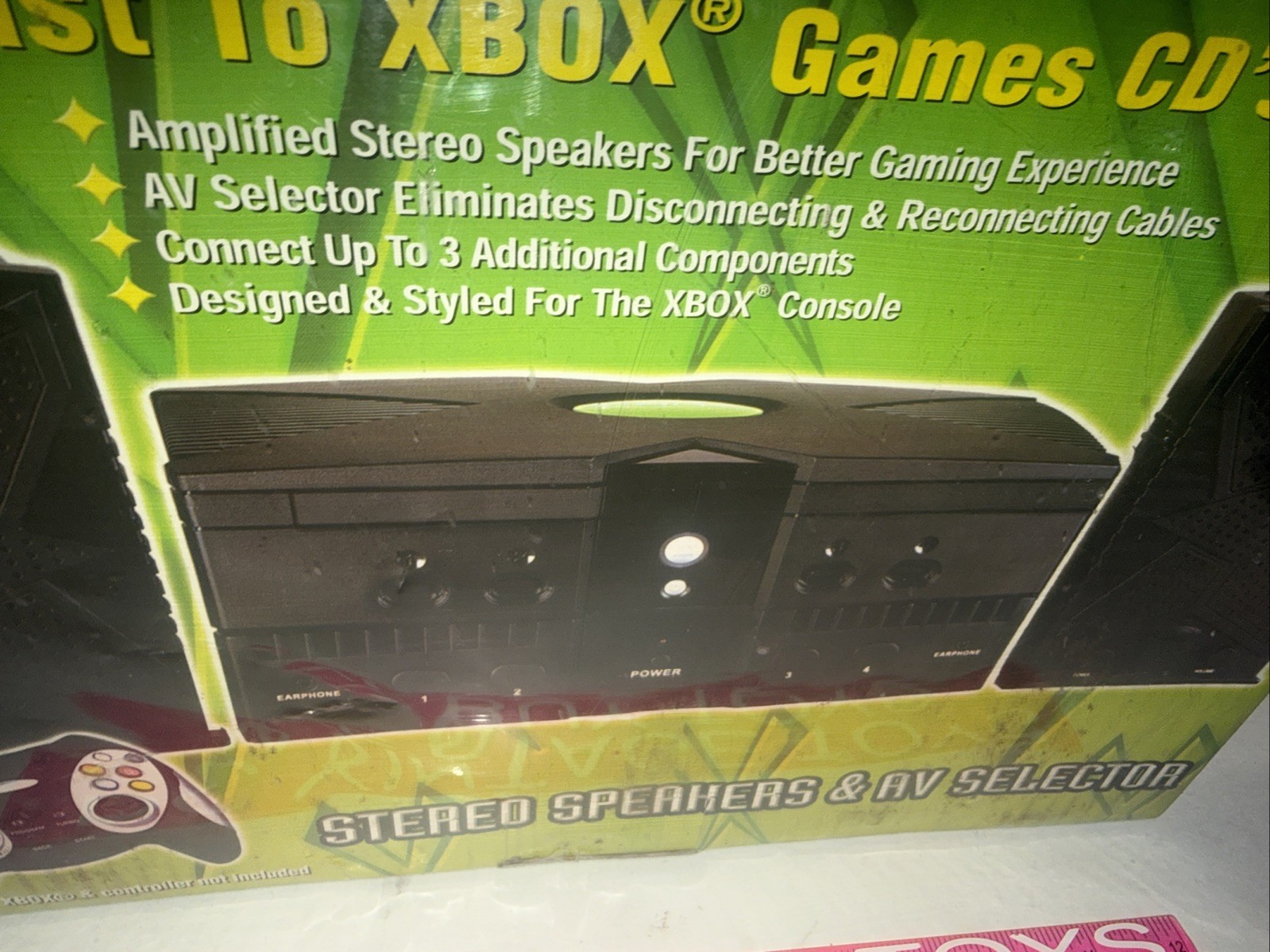 Original Intec Game Sound System For Xbox Stereo Speakers & AV Selector NEW 🔥
