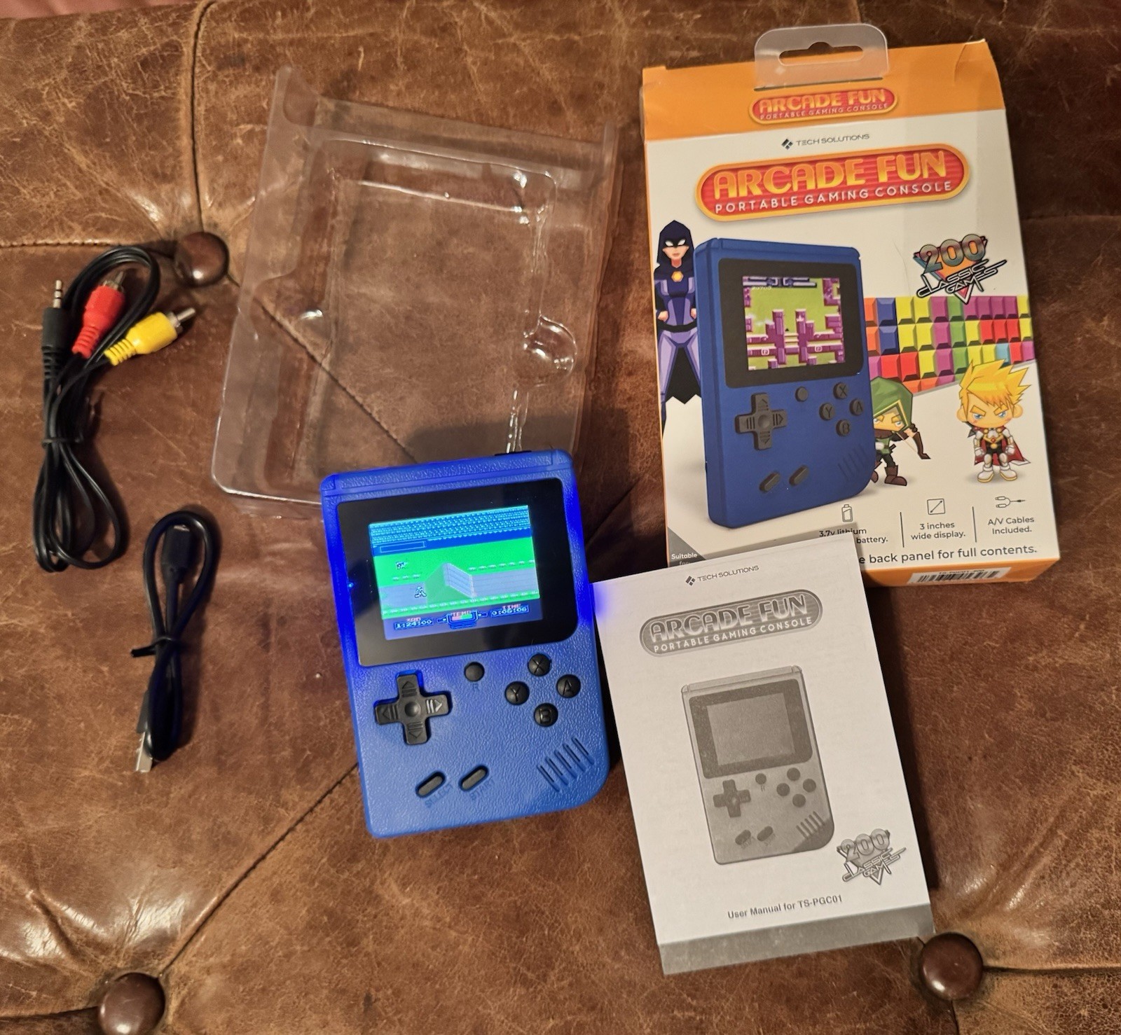 Tech Solutions Arcade Fun Portable Gaming Console/ Handheld 200 Classic Games ￼