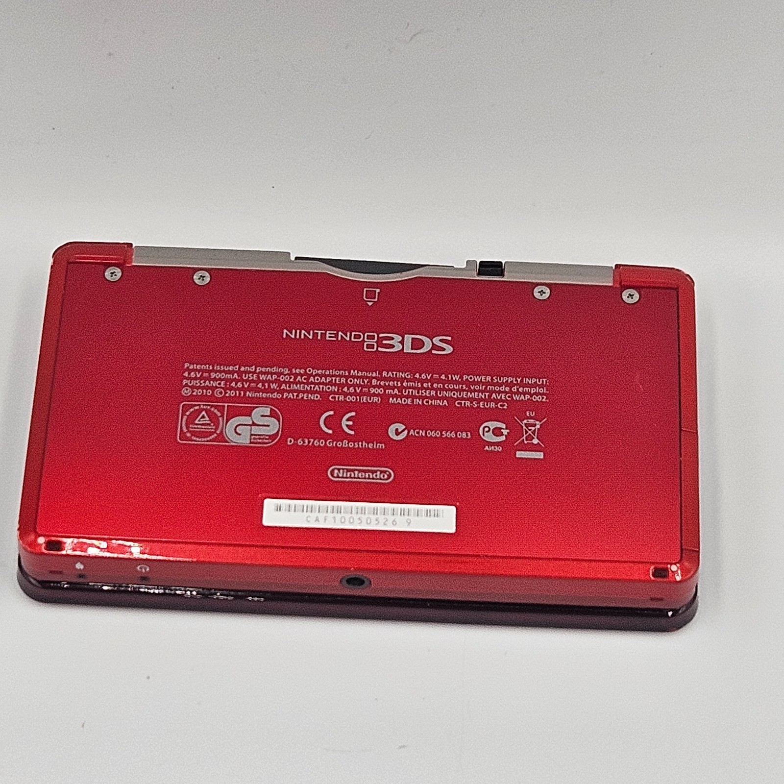 Nintendo 3DS Metallic Red – CTR-001 – Enhanced System – SD + 32GB Micro SD