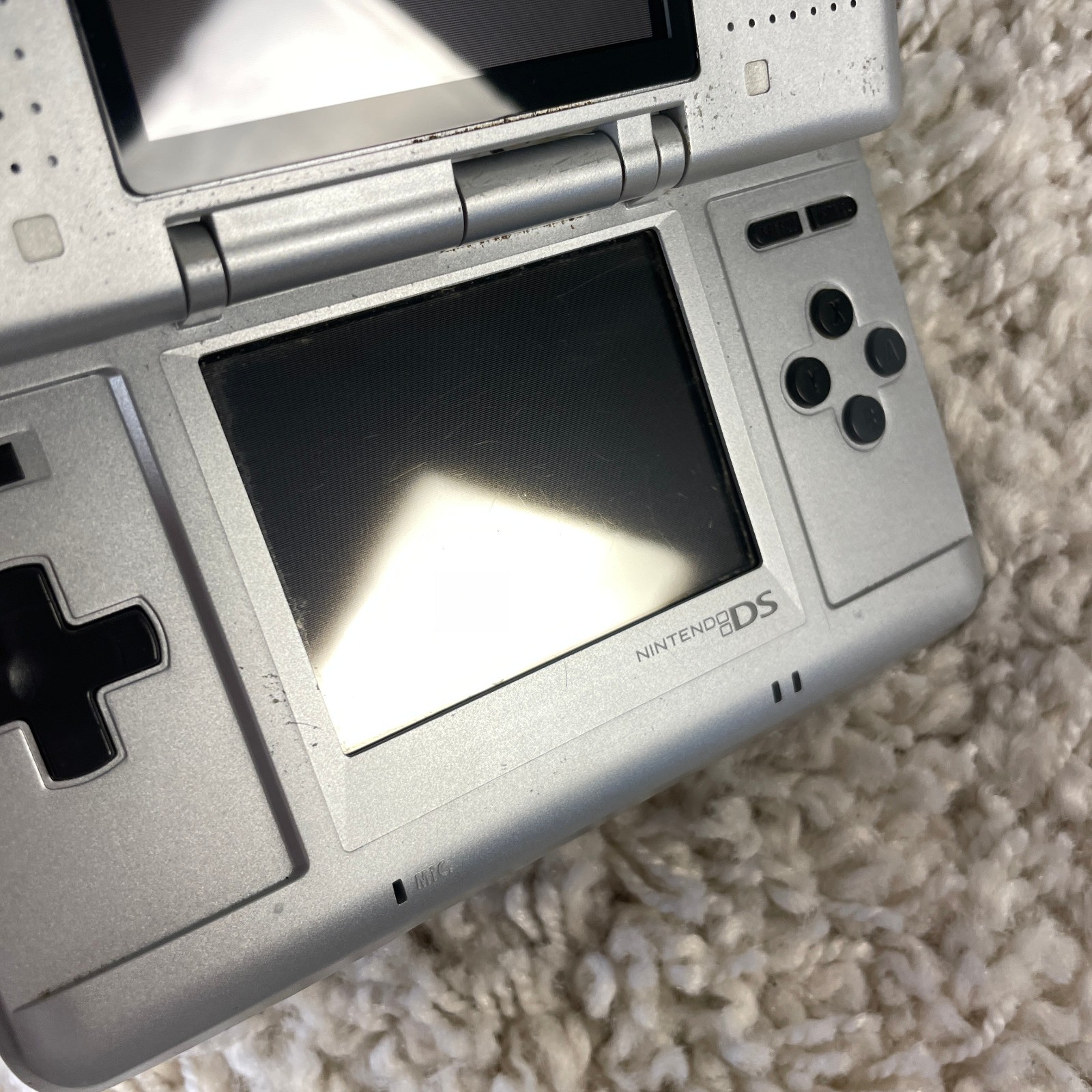 Nintendo DS Original NTR-001 Titanium Silver Handheld Console System Tested