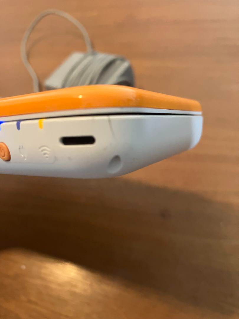 New Nintendo 2DS LL White Orange Console Tested Japanese W/Charger, Touch pen
