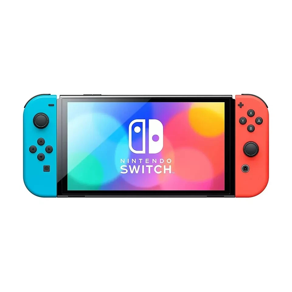 NEW Nintendo Switch OLED 64GB Neon Red Blue Joy-Con