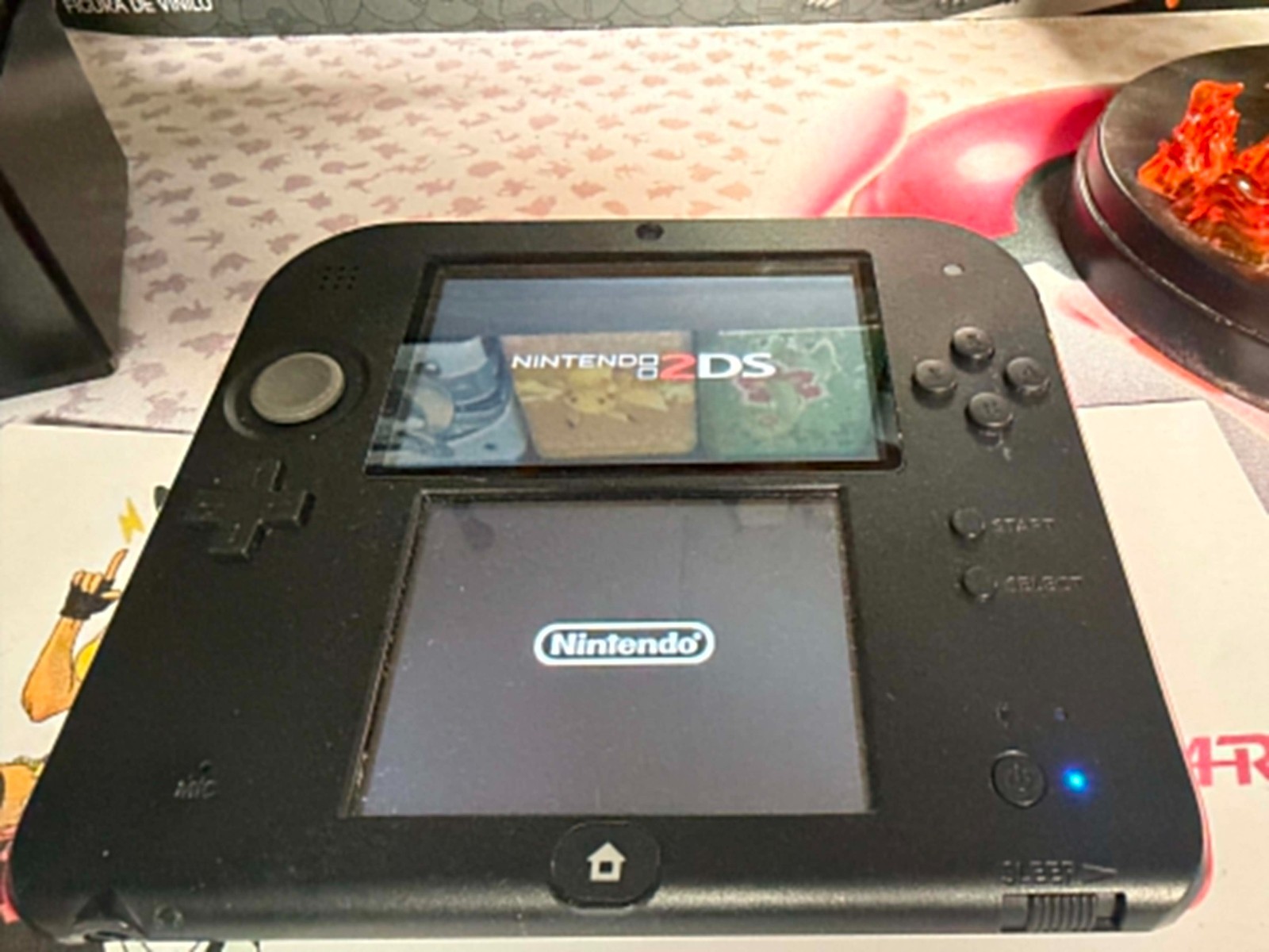 Nintendo 2DS Launch Edition Crimson Red Handheld System Red/Black Used Tested