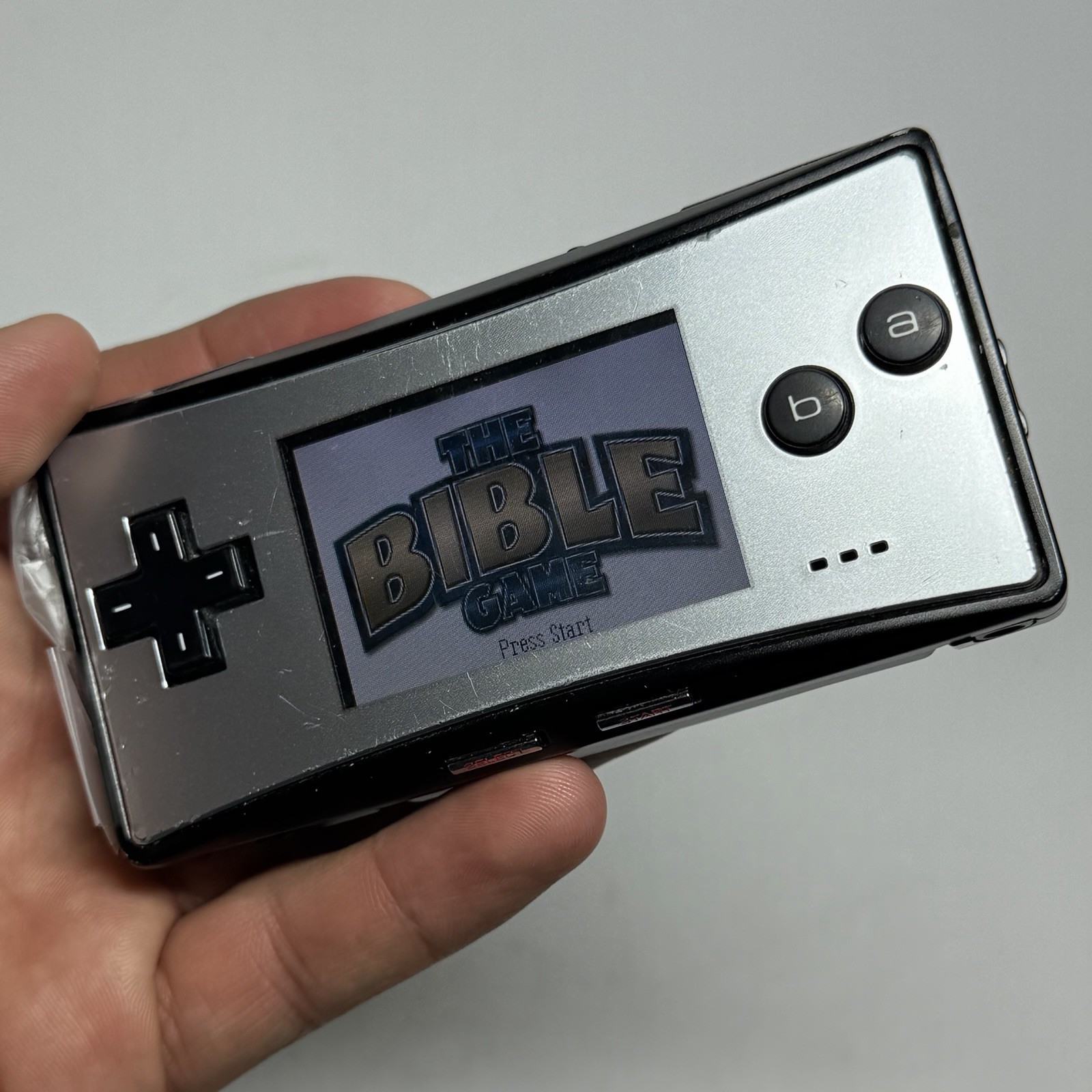 Nintendo Gameboy Advance Micro Handheld Console Black/Silver No Battery Cover