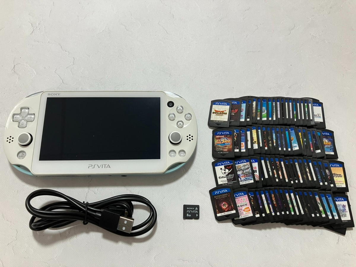 Sony PS Vita PCH-2000 Console with charger / Memory card random 2 games　from US