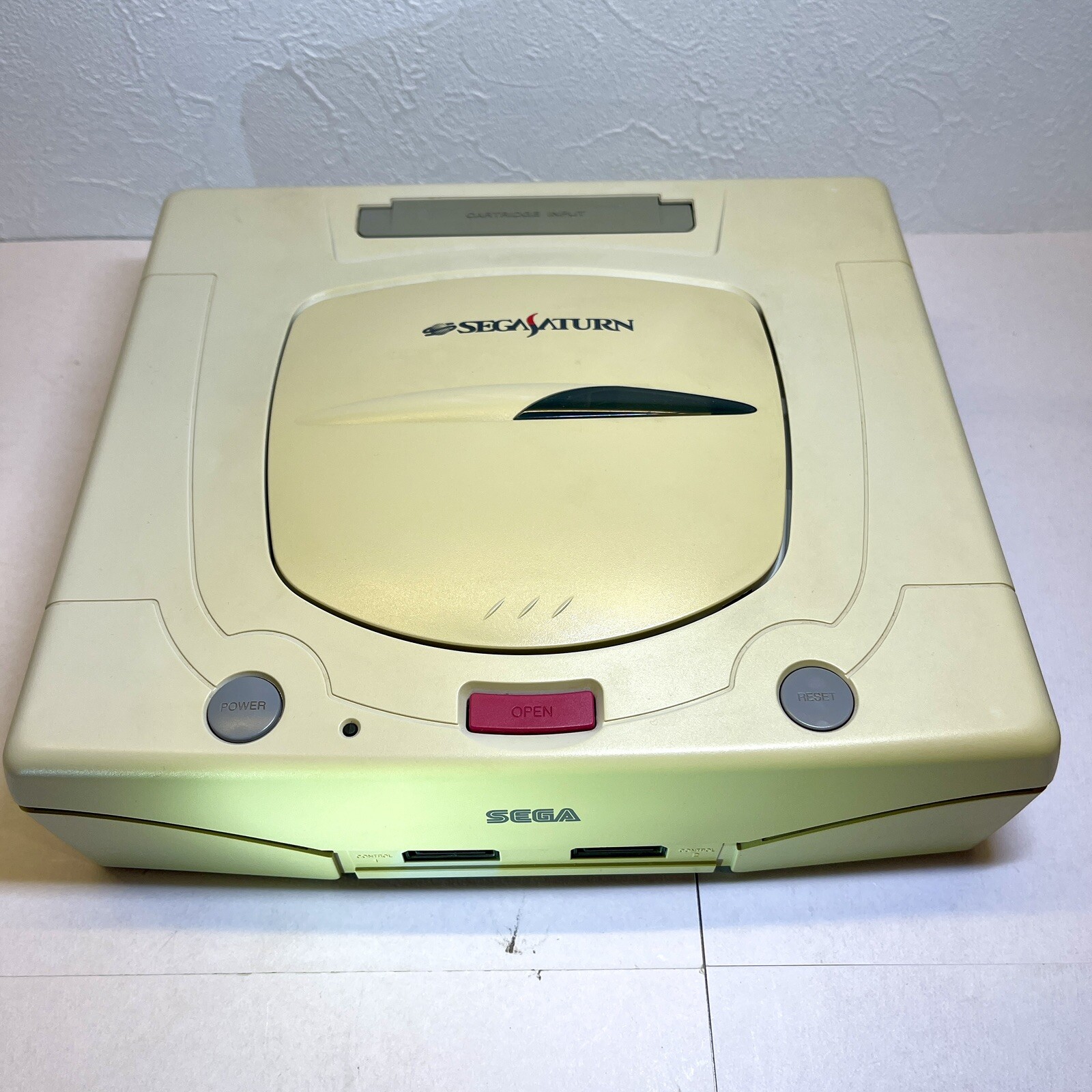 Boxed SEGA SATURN CONSOLE SET HST-0019 White w/2games Japan Used VG+/EX
