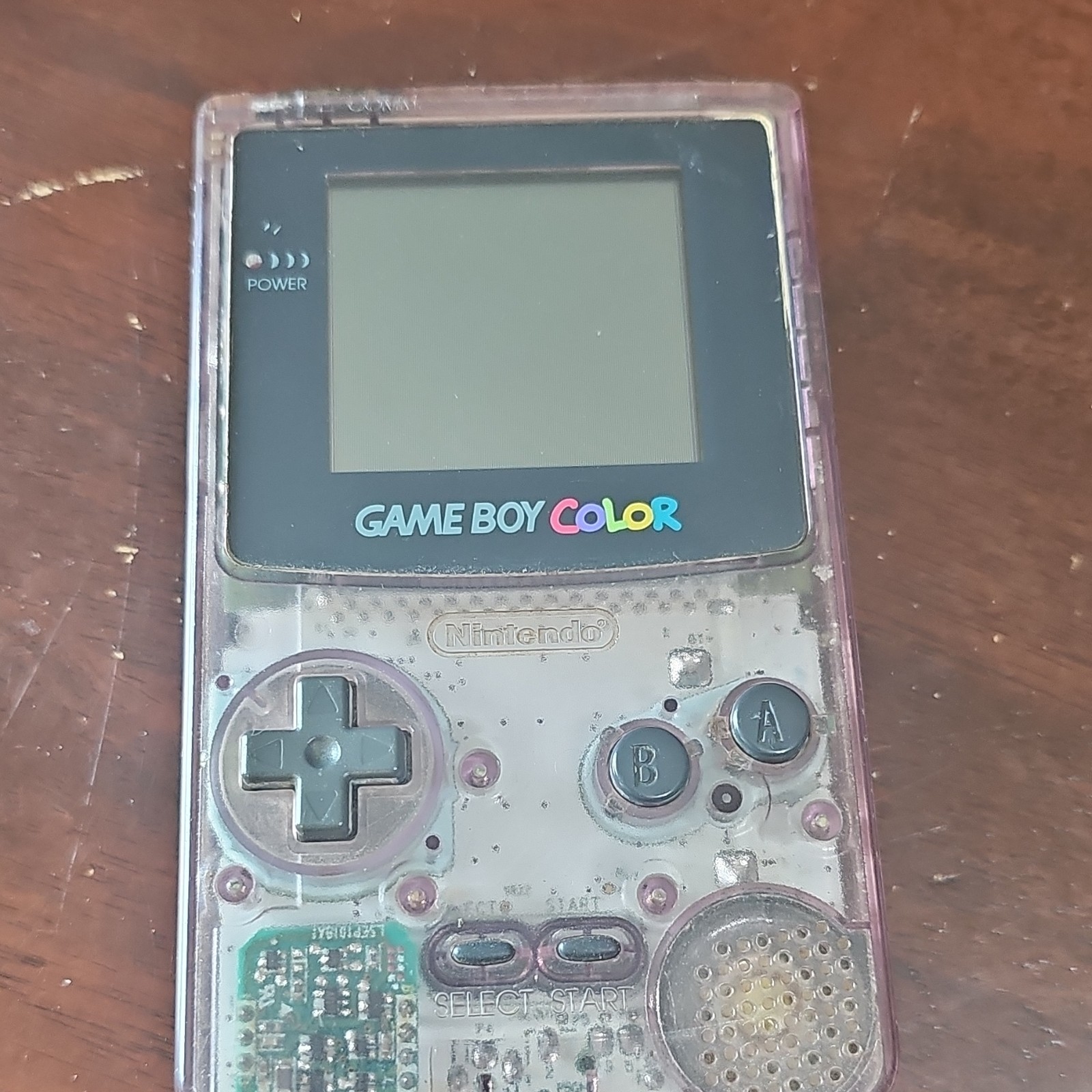 Nintendo Game Boy Color CGB-001 Clear Purple Transparent Handheld, Region Free