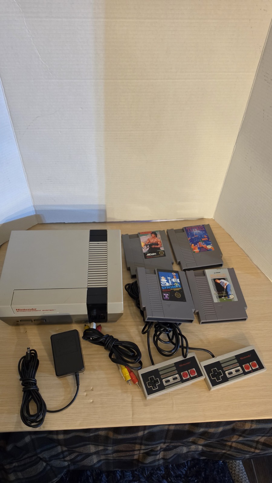 Nintendo NES Action Set Home Console Lot 4 Games – Tested And Works, Read D