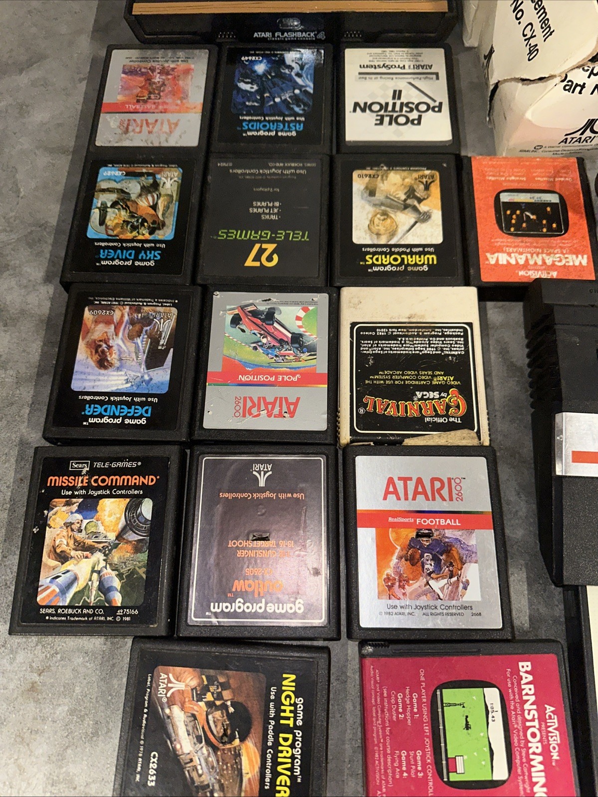 Atari 2600 Junior Jr Console System Bundle 21 Games 7 Joystick Lot Untested