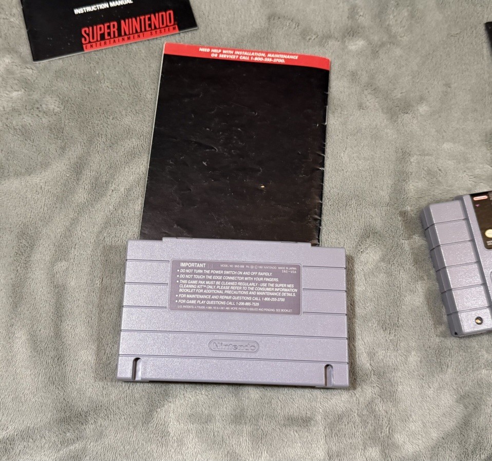 Super Nintendo SNES System Bundle Tested Controller, Manuals, Super Mario Read*