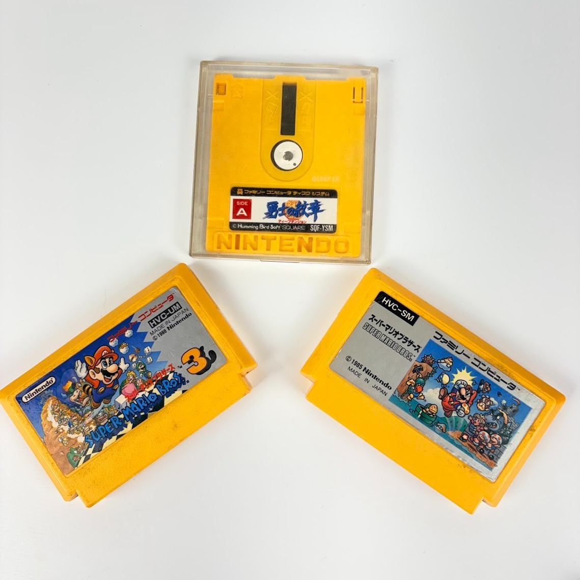 Sharp Twin Famicom AN-500R Console Set Mario Bros 1 3 Yushi no Monsho Disk Japan