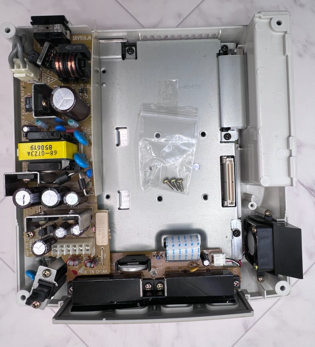 Sega Dreamcast VA1 OEM Case No GD-ROM ODE-Ready Battery Mod Power Socket Fuse