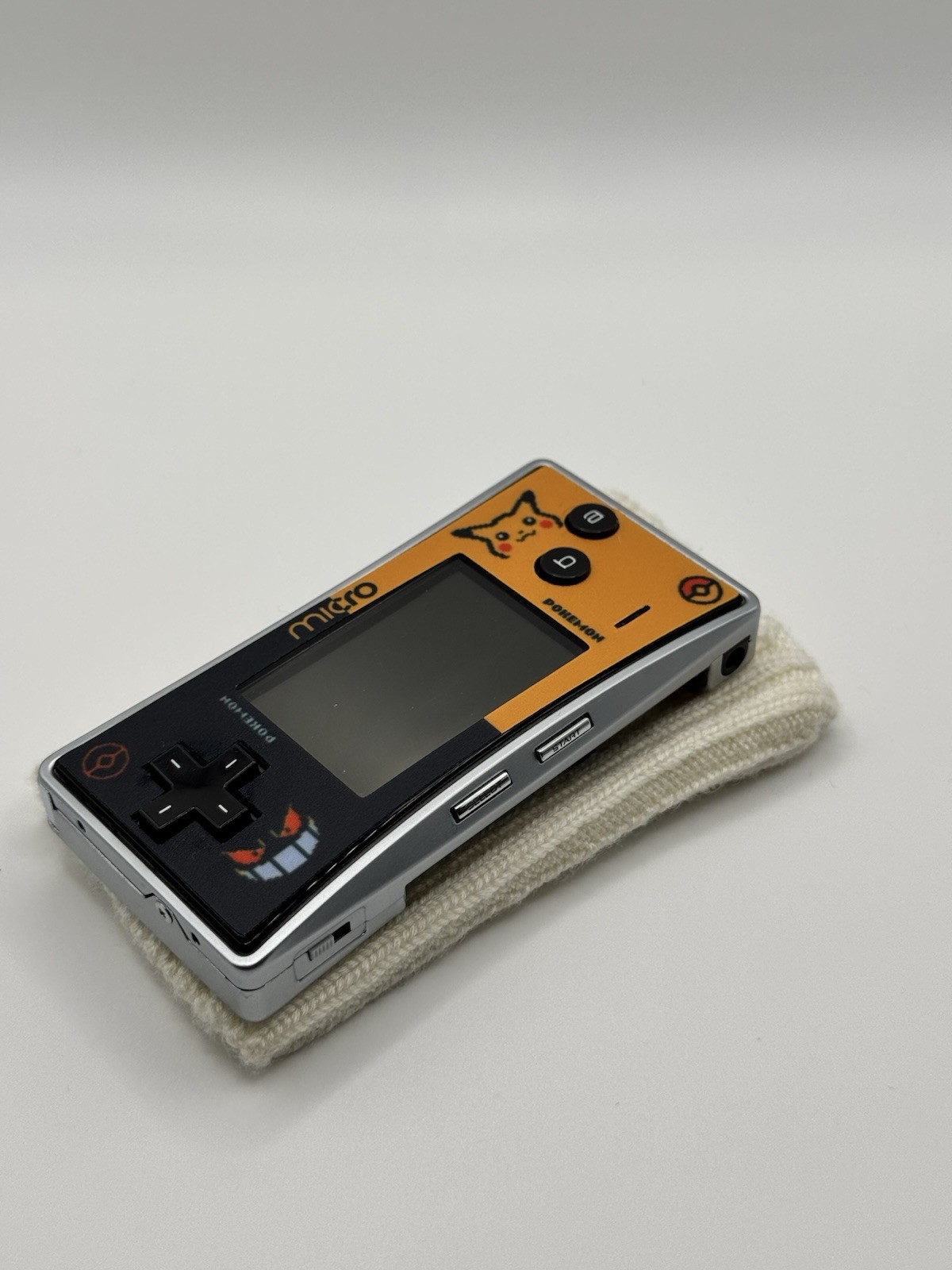 Nintendo Game Boy Micro Pokemon Edition Silver w/ Cloth Pouch