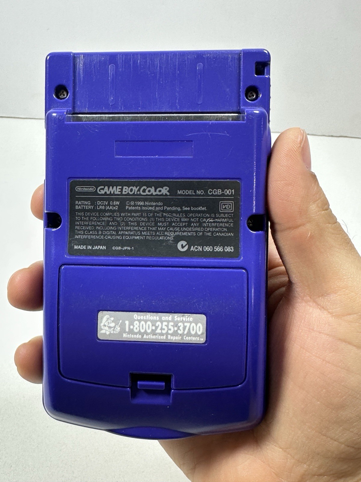Nintendo Game Boy Color Pokémon Grape Console Bad Speaker READ!
