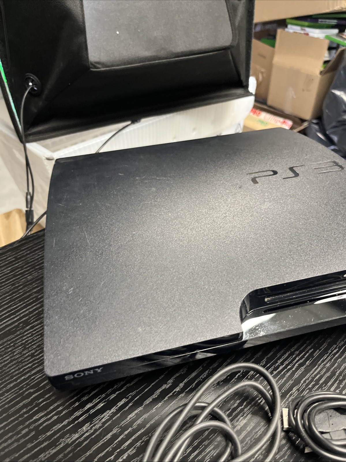 Sony PlayStation 3 Slim CECH-2501A 160gb Console With Cords For Parts (T38)