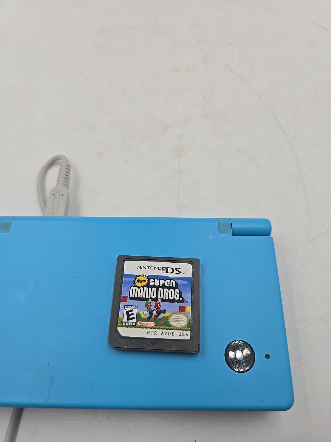 nintendo dsi console Blue Adapter & Pen With Super Mario Game Working