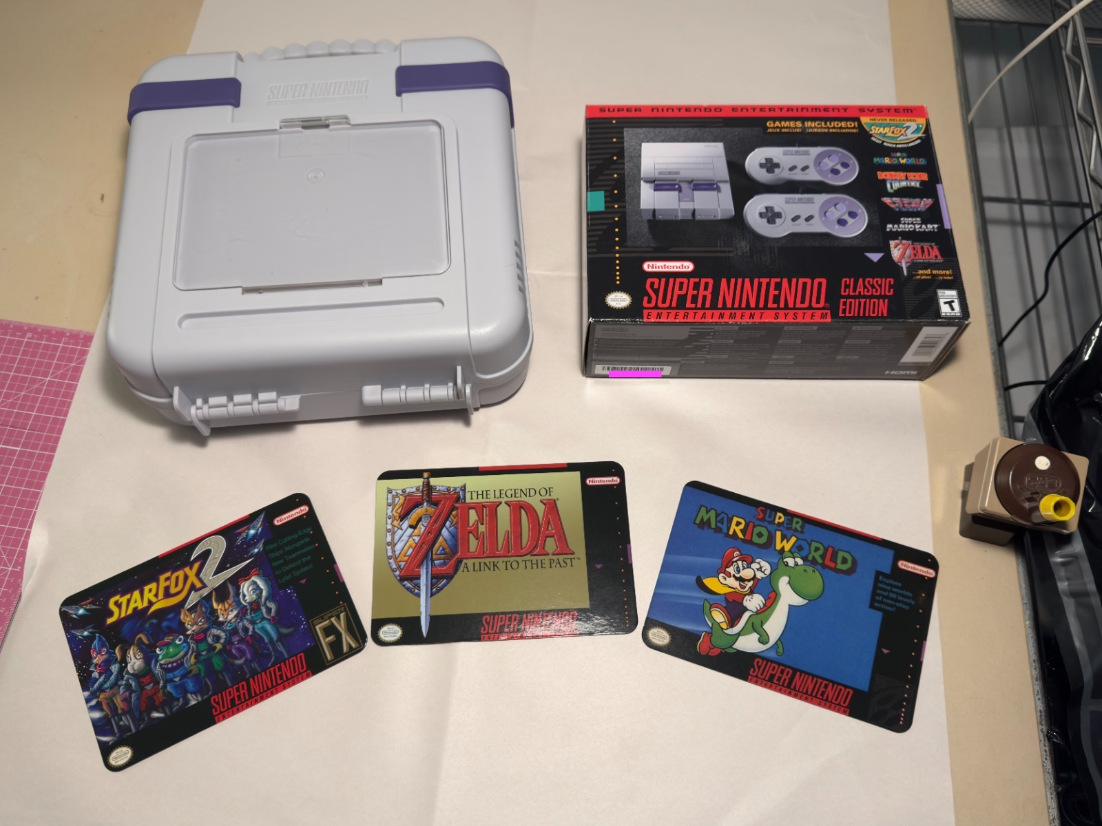 Nintendo SNES Classic Edition Mini Console CLV-201 + 8BitDo PDP Case & More