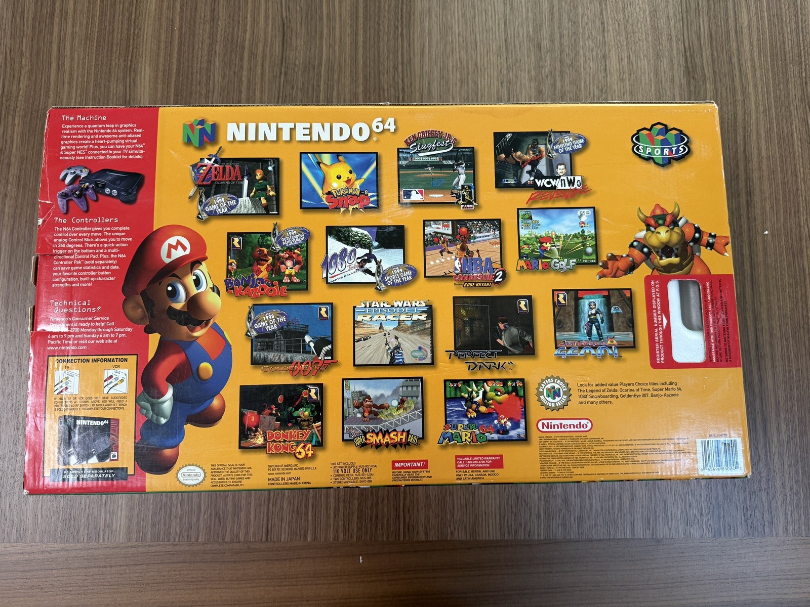 Nintendo 64 N64 Console Complete In Box CIB W/ Atomic Purple Controller Tested