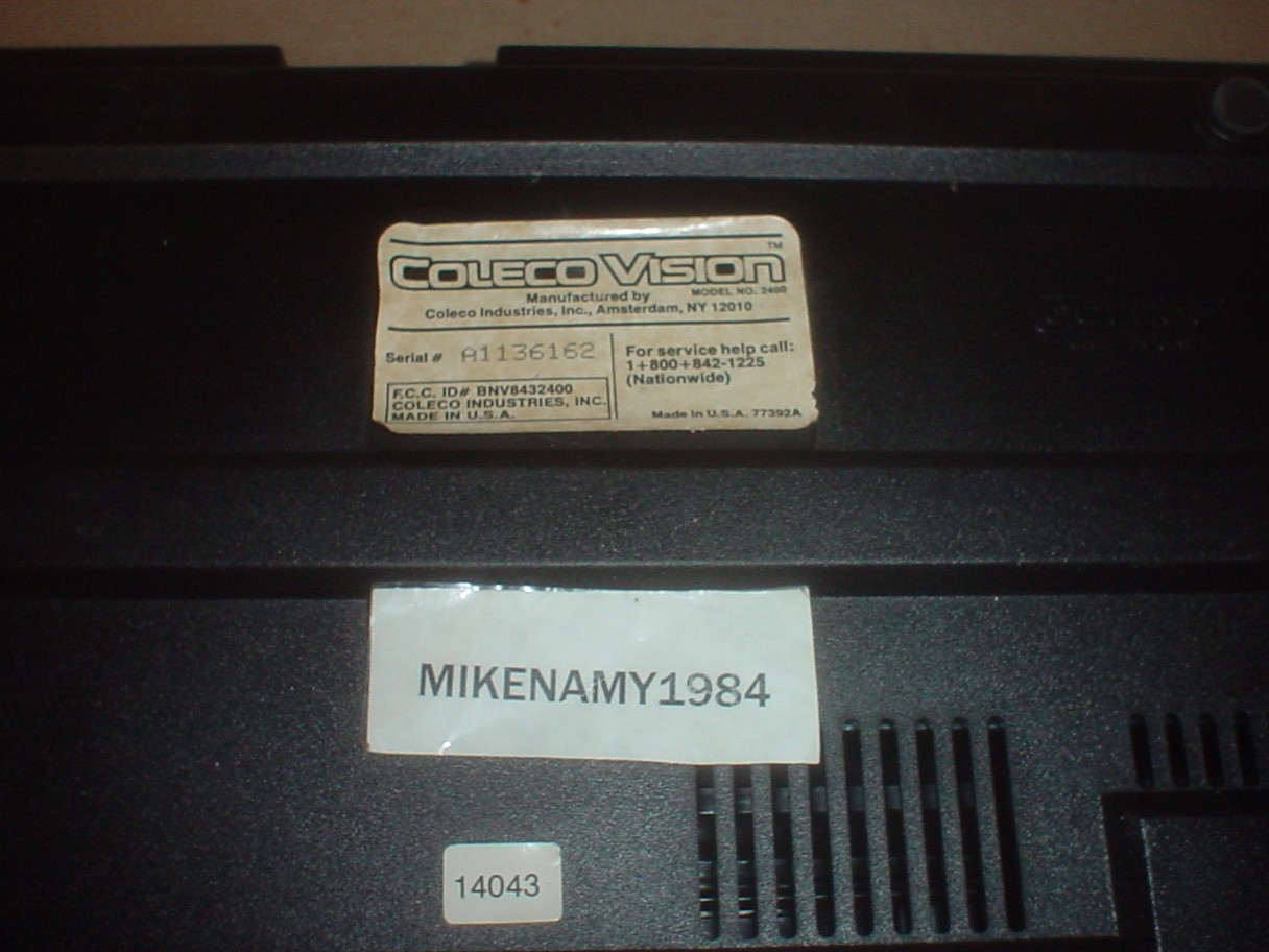 ColecoVision Video Game System Model 2400 w/ 2 Controllers -NO Power cord TESTED