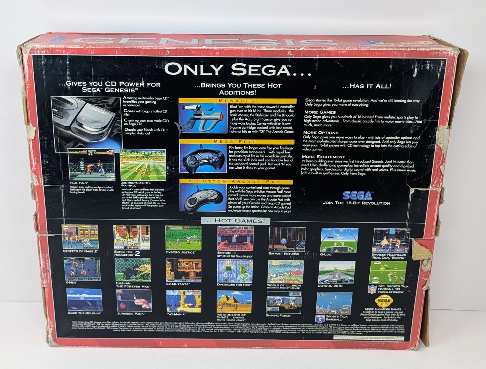 Sega Genesis Model 2 Console Sonic 2 System Box & Manual – No Game – Tested!