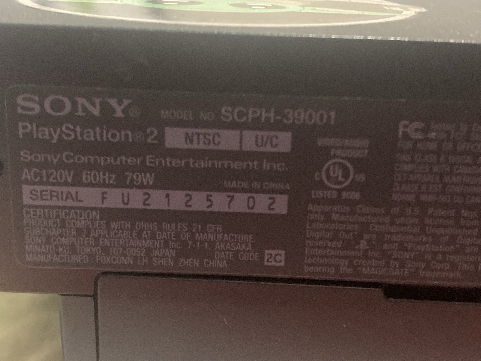 Sony PlayStation 2 PS2 Console SCPH-39001 8MB Card 2 Controllers Cables + games