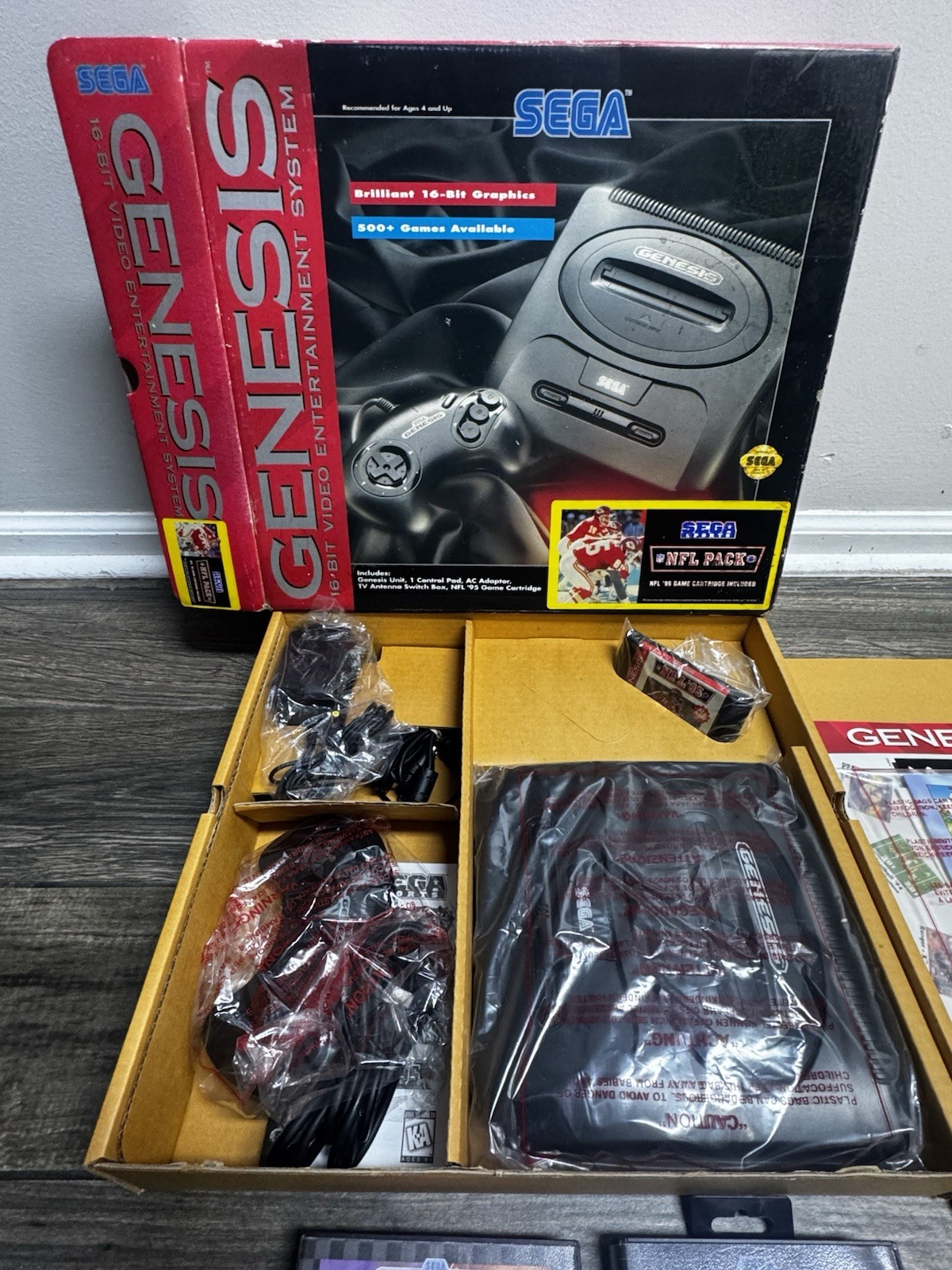 Sega Genesis Sports System – Complete CIB NFL Football 95 Console Lot