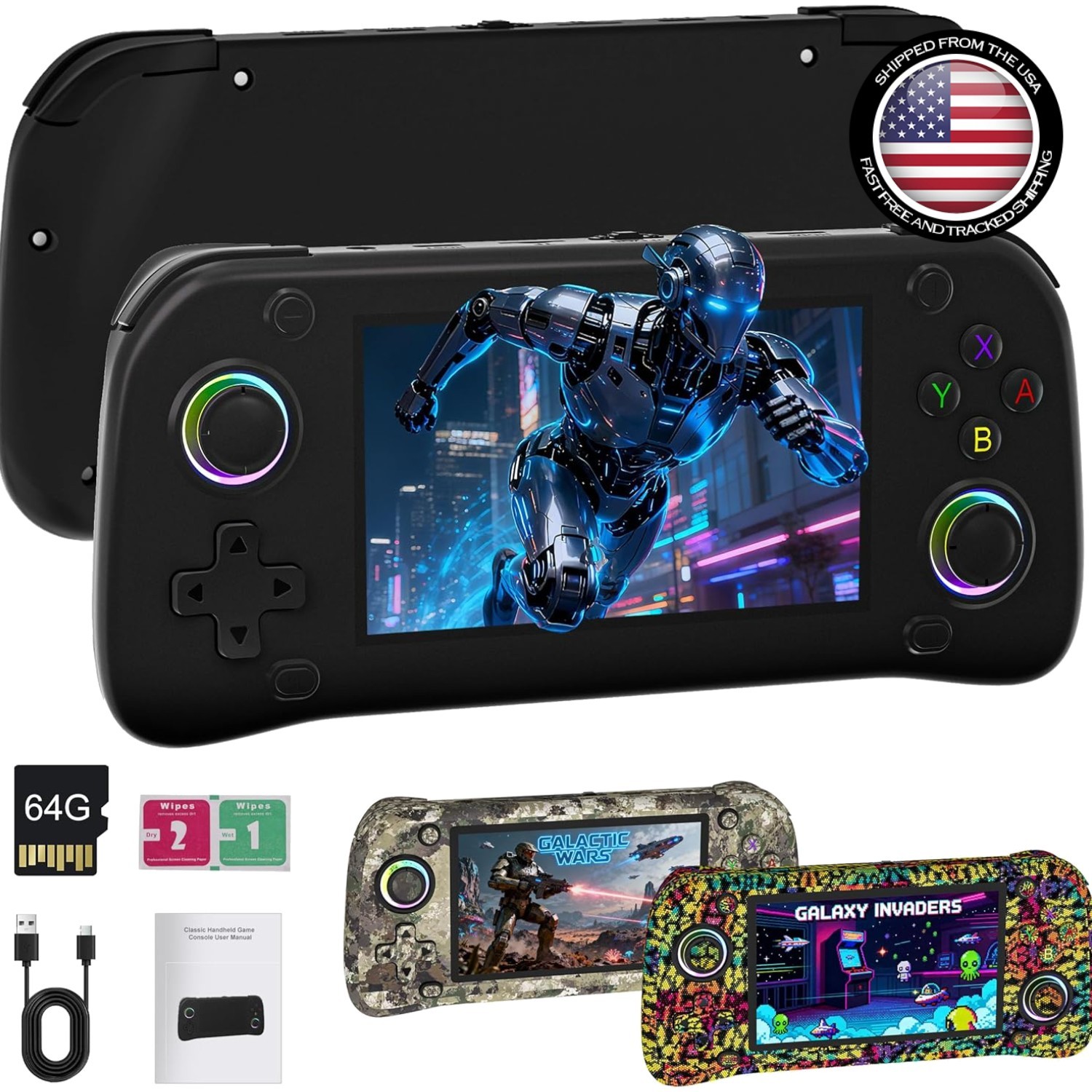 G28 Handheld Gaming Console – 4.3” Display, Expandable 64GB, Free Skins Included