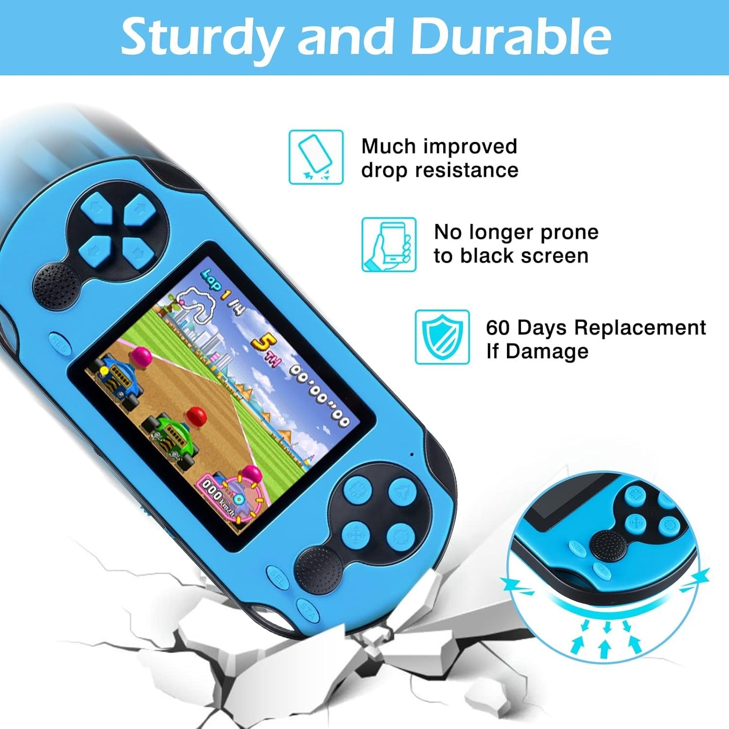 3.0» HD Handheld Game Console – 230 Built-In 16 Bit Retro Games for All Ages