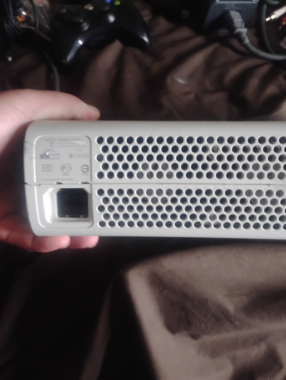 Microsoft Xbox 360 White Console Only No Power Supply PARTS ONLY AS~IS