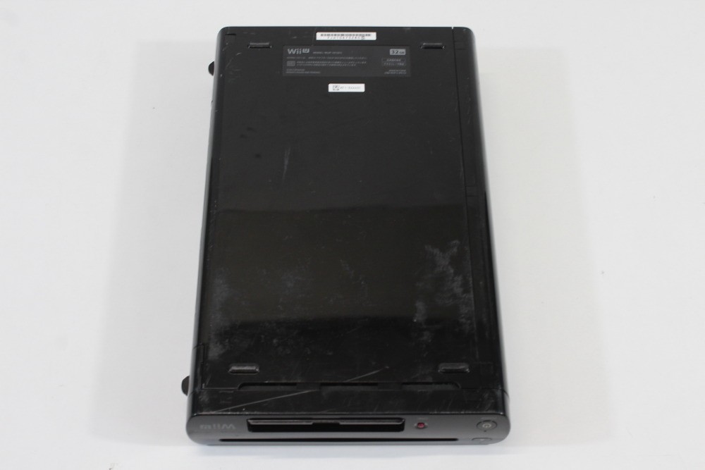 Nintendo Wii U Black Console 32GB AC Gamepad Stand Charger NTSC-J Japan TESTED 4