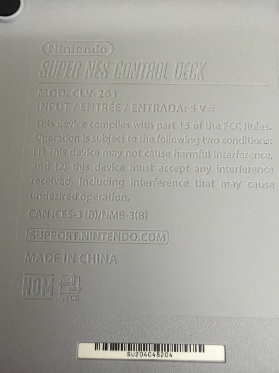 NINTENDO SNES CLASSIC EDITION MINI CONSOLE CLV-201 – TESTED (WBP018407)