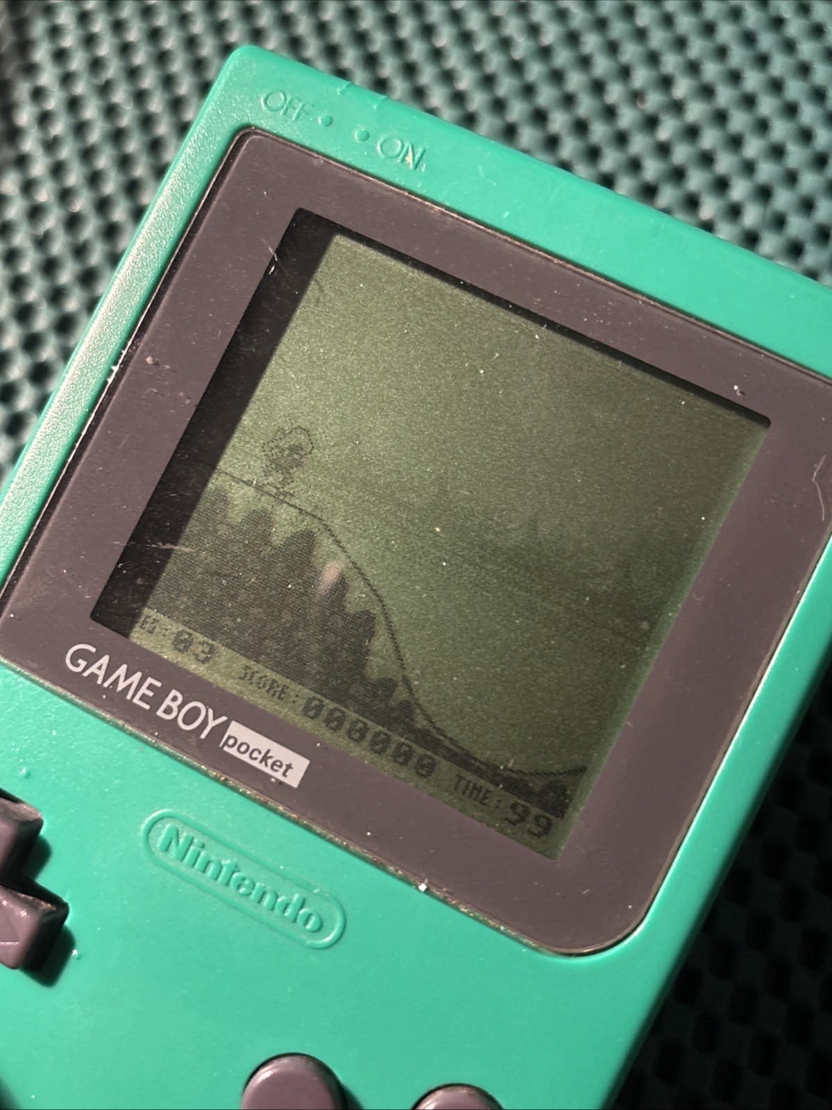 Nintendo Game Boy Pocket Green MGB-001 Tested Working W/ Speedy Gonzales