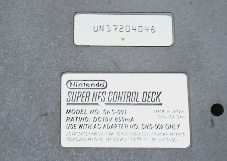 Super Nintendo Entertainment System SNES Console SNS-001 for parts