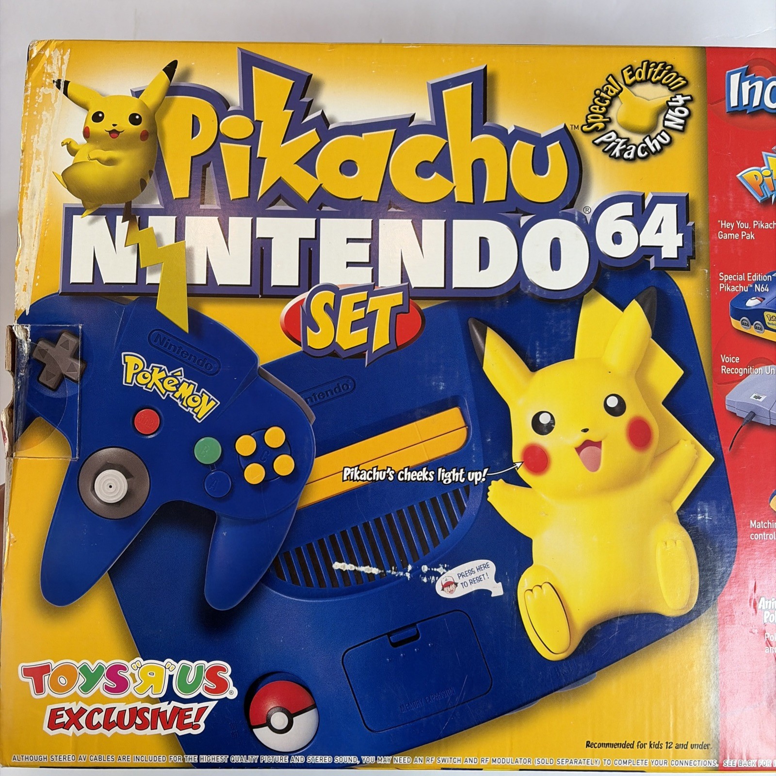 UNUSED MINT OPEN BOX Nintendo 64 Pokemon Special Pikachu Edition N64 COMPLETE