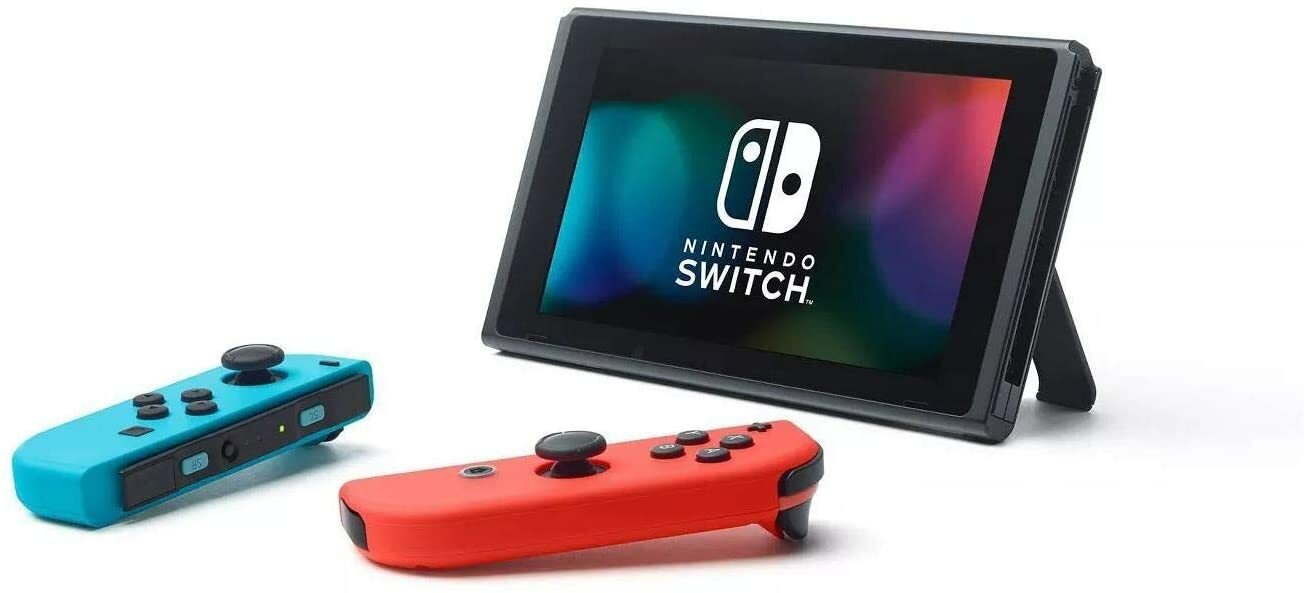 Nintendo Switch with Blue & Red Joy-Con, Mario Kart 8 Deluxe Full Game Download