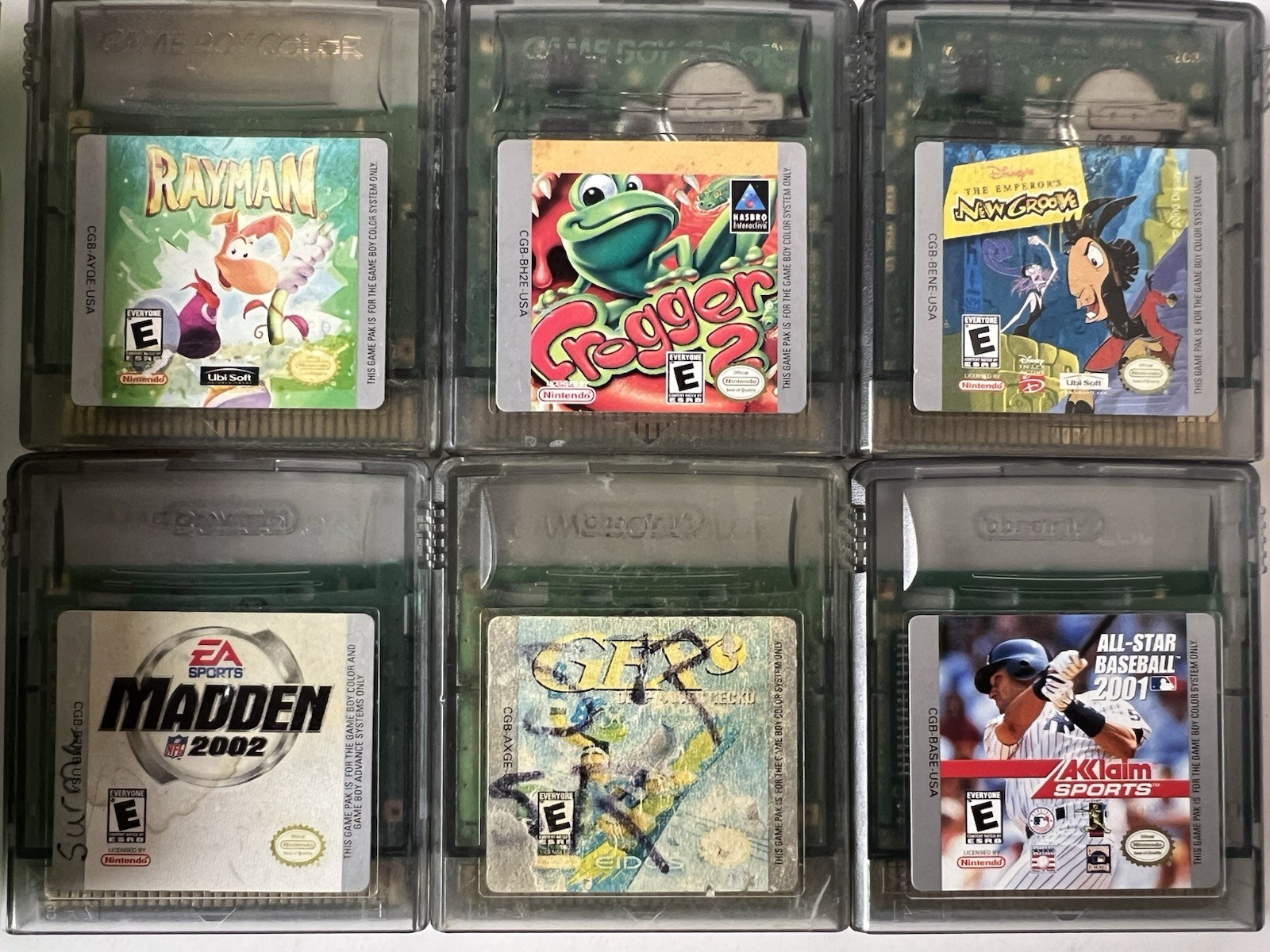 Nintendo Game Boy Color W/ 6 Games Tested, Working. Kiwi Green. See Description.