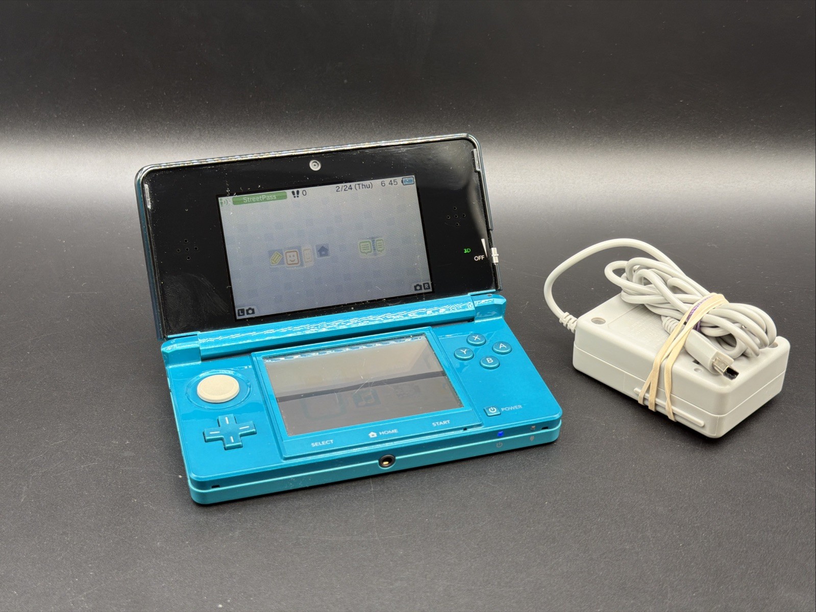 Nintendo 3DS Handheld System – Aqua Blue •READ DESCRIPTION! Tested Working