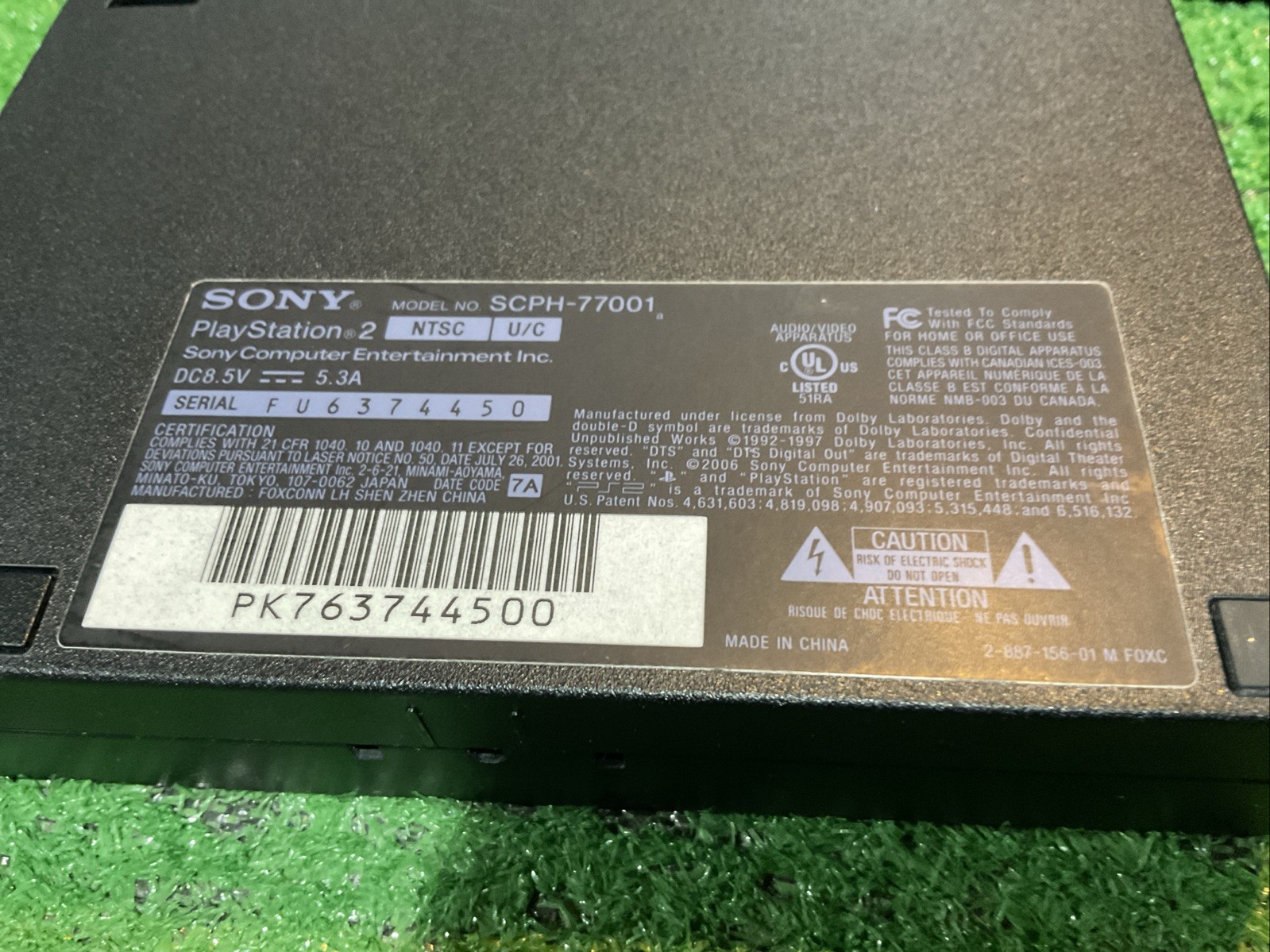 Sony PlayStation 2 Slim Console SCPH-77001 W/ Controller, Cables, 8MB Card, Game