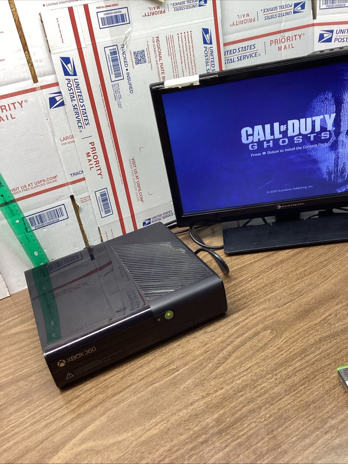 Microsoft Xbox 360 E Console Only Black System Tested & Working