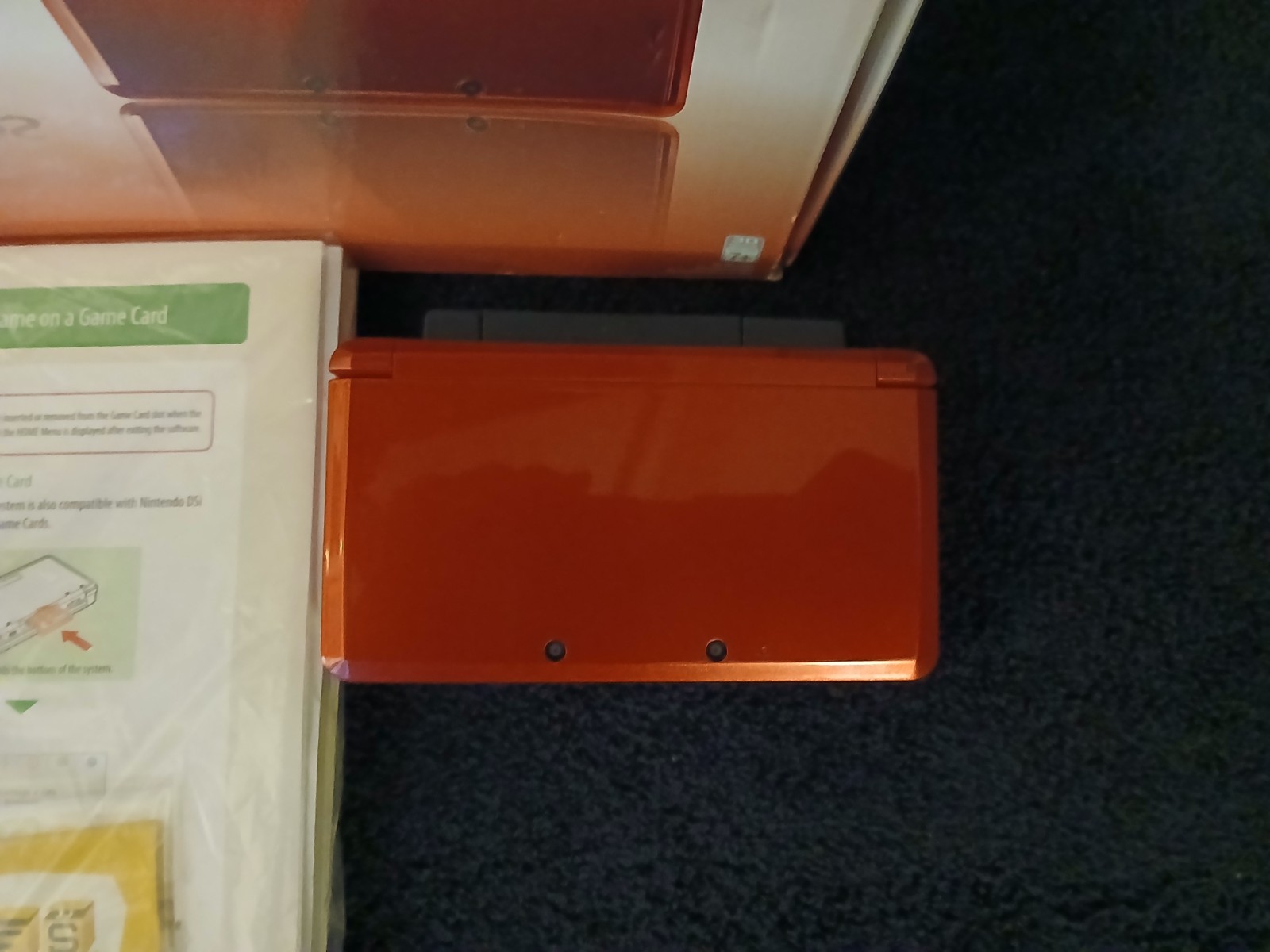 Nintendo 3DS Flame Red Handheld Console Complete w/Box & Charger w/12 Games Mint