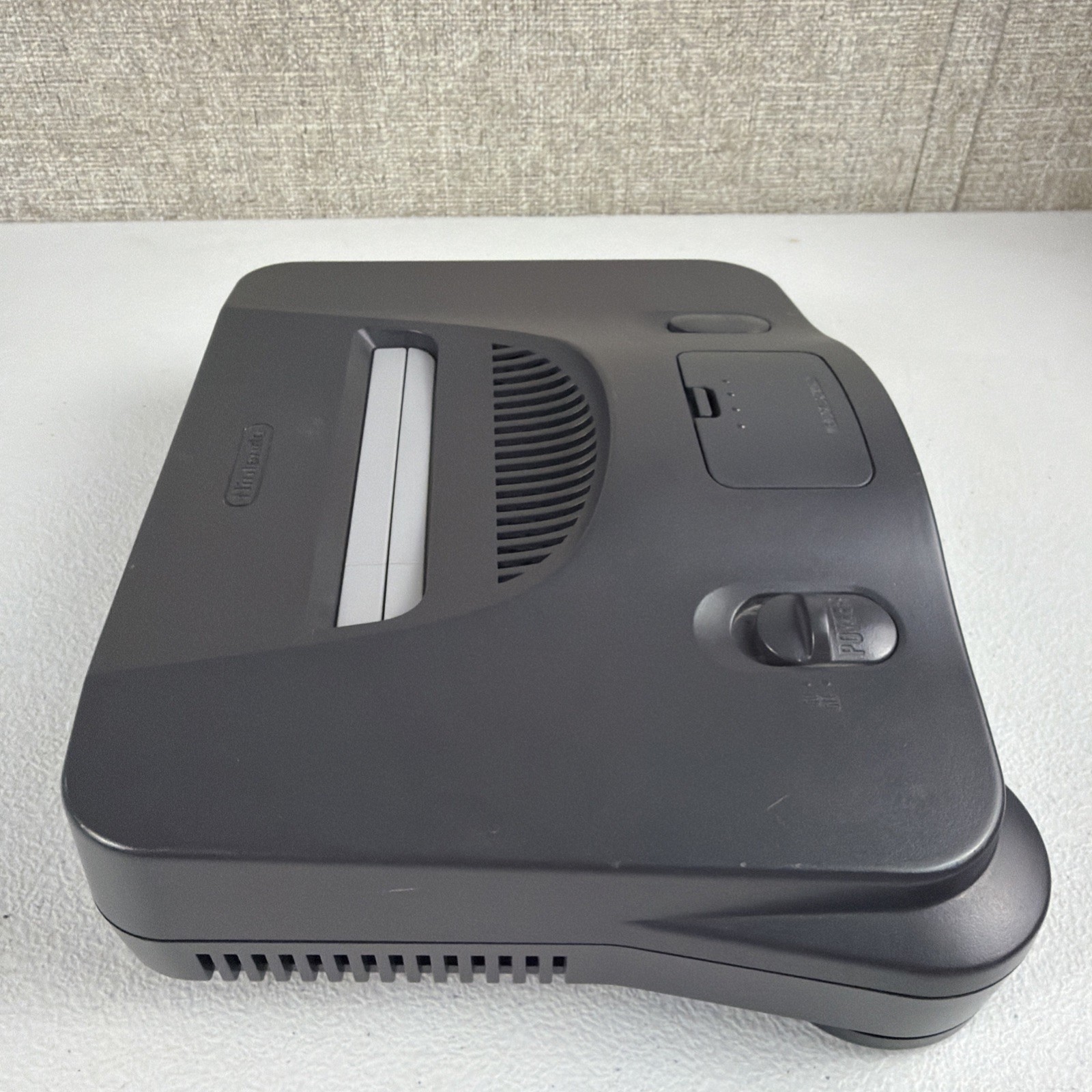 Nintendo 64 Console ONLY – NUS-001 (USA) – Charcoal Tested Working W/ Jumper Pak