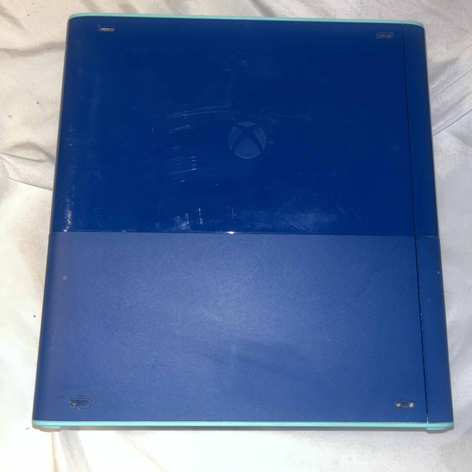 Microsoft Xbox 360 E Blue & Green Special Edition Console Matching Controller