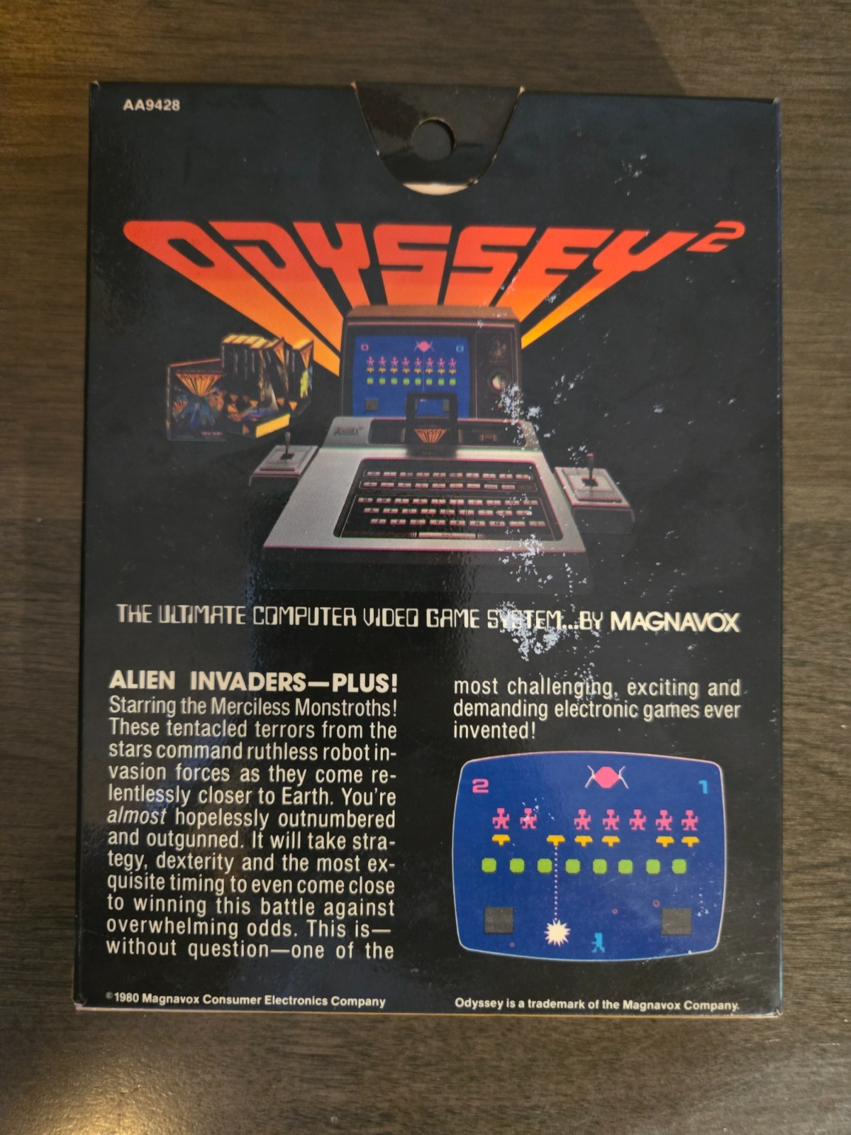 Vintage Magnavox Odyssey 2 Video Game Console + Alien Invades TESTED, Works