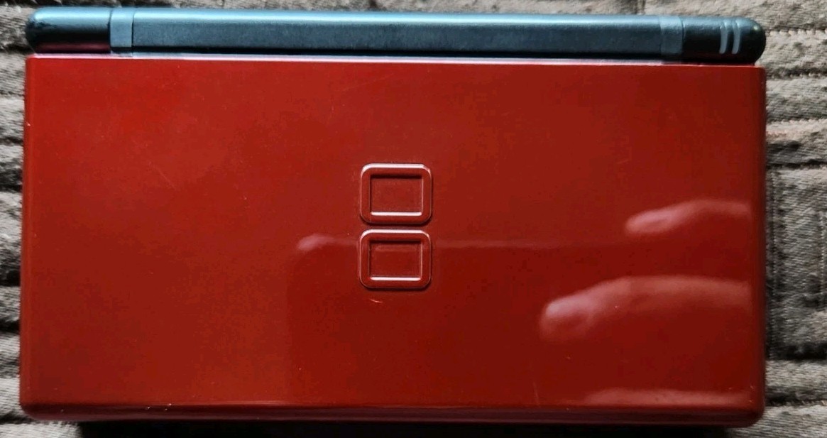Nintendo DS Lite Crimson Handheld System Red/Black Console & Outer Box Only