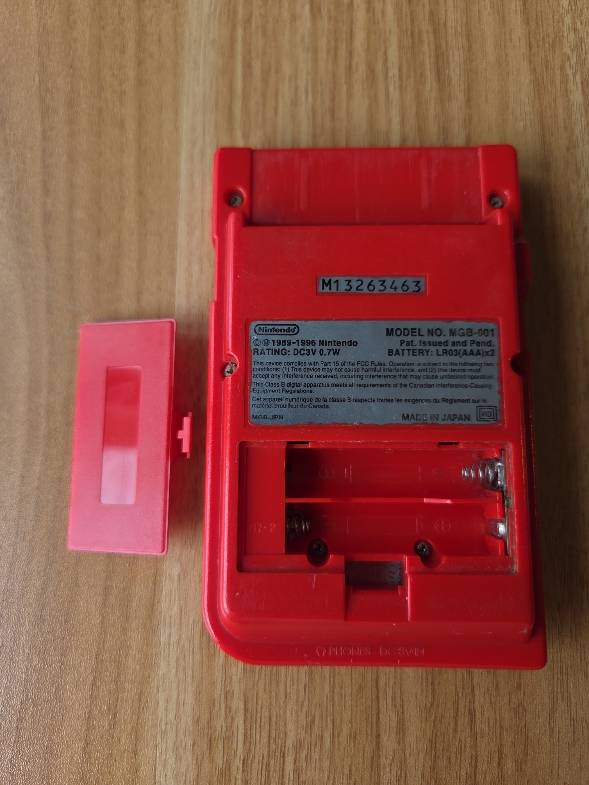 Nintendo Game Boy Pocket MGB-001 – Red – 100% OEM – Tested Working