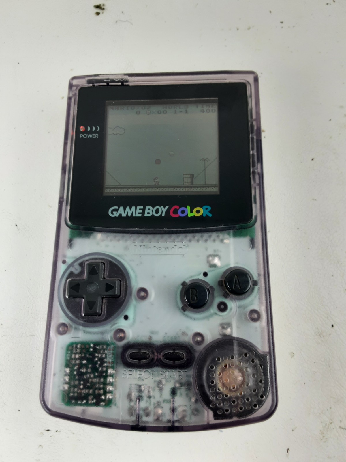 Game Boy Color Complete Atomic Clear Purple CGB-001 Authentic USA TESTED